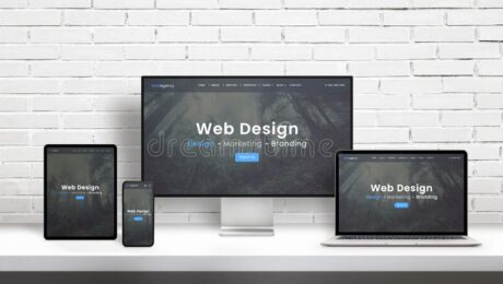 web-design-agency-concept-presentation-displays-different-dimensions-web-design-agency-concept-presentation-displays-175052389